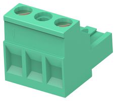 TE CONNECTIVITY 282809-2 Pluggable Terminal Block, 10.16 mm, 2 Ways, 3 mm², Screw