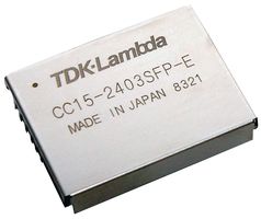 TDK-LAMBDA CC15-2403SFP-E DC-DC CONV, ISO POL, 1 O/P, 15W, 4.5A, 3